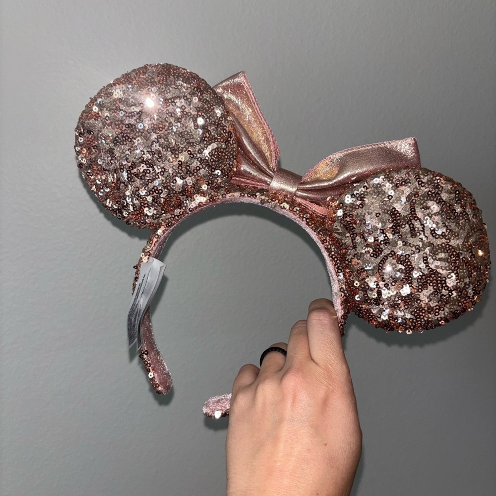 Disney Rose Gold Sequin Minnie Ears - Picture 3 of 3